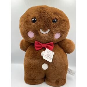 NEW Sleigh Hill Christmas Weighted Gingerbread Man Pillow Plush Greeter VIRAL